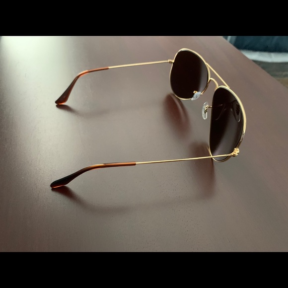 Brand NEW Ray-Ban Aviator RB3025 001/57 Gold Frame Polarized Brown Sunglasses - Picture 7 of 7